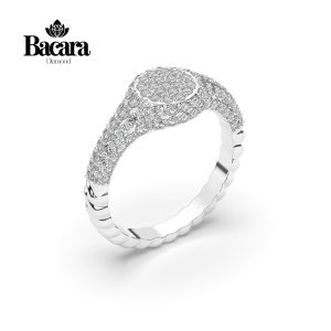 Nhẫn Kim Cương Mặt Tròn NU155