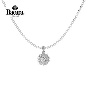 Mặt Dây Chuyền Kim Cương Đài Hoa MDC274